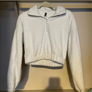 zaful cropped half zip